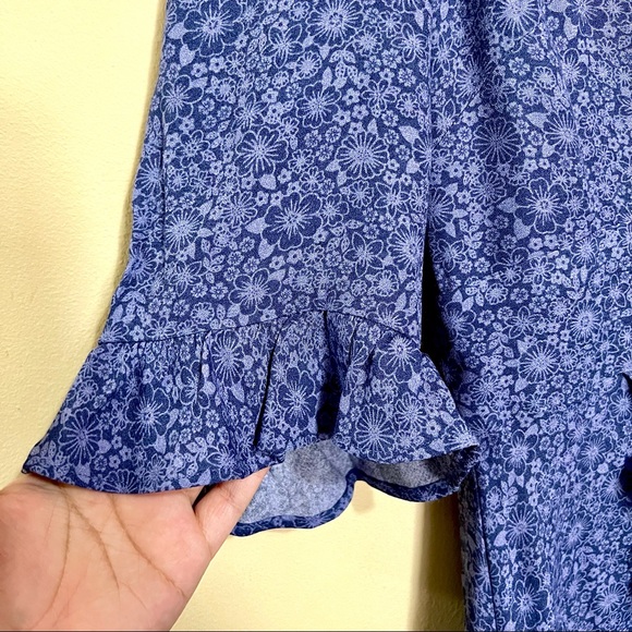 NWT Reformation Suri Violet Floral ¾ Sleeve A-Line Midi Length Dress MSPR $248 - Picture 9 of 14